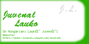 juvenal lauko business card